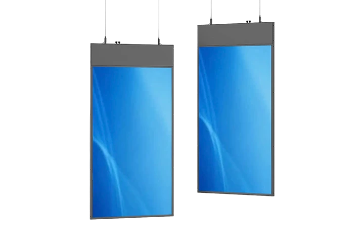 Ultra-slim hanging display